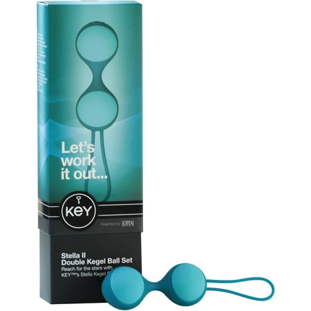 Key by Jopen Stella II Double Kegel Ball Set, Robin Egg Blue, 5 pc