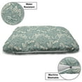 thumbnail image 3 of Floral Pet Bed, Marrakech Ornament with Abstract Paisley Style Nature Inspired Motifs, Chew Resistant Pad for Dogs and Cats Cushion with Removable Cover, 24" x 39", Teal and Beige, by Ambesonne, 3 of 4