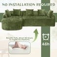 thumbnail image 6 of BISHE 99" Oversized L-Shaped Sectional Sofa with Chaise, 3 Seater Boucle Cloud Couch, Modular Sleeper Sofa for Living Room, Plush Deep Seat Sponge Couch, Left-Hand Facing, Green, 6 of 9