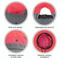 thumbnail image 6 of IC ICLOVER Women Summer Sun Hat Wide Brim Outdoor UV Protection Hat Foldable Ponytail Bucket Cap for Beach Travel Hiking Gardening with Adjustable Chin Strap, Watermelon Red, 6 of 8