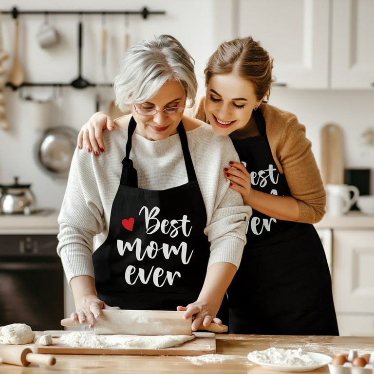 Baking Aprons for Women with 3 Pockets - Funny Gifts for Mom, Wife, Daughter