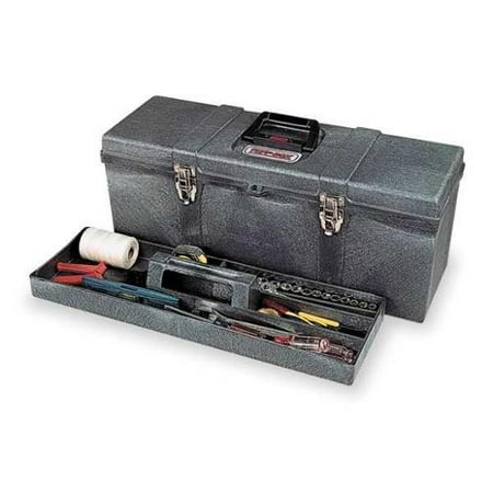 Contico Portable Tool Box, High Density Structural Foam, Charcoal Gray, 8260-4