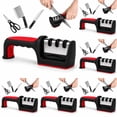 thumbnail image 1 of WUSUOWEI 6PCS Manual Kitchen KnifeSharpener,3 StageBlade Sharpening Tool for Restoring DullKnives,SafeSharpening for Most KitchenKnives and Scissors,Manual KnifeSharpeners for Home,Kitchen, 1 of 7