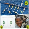 thumbnail image 4 of 20 Pcs Avocado with Number Stitch Markers Alloy Enamel Crochet Stitch Marker Charms Locking Stitch Marker with Brass Leverback for Knitting Weaving Sewing Accessories Quilting Jewelry Making, 4 of 6