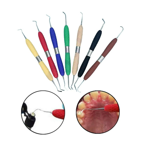 7x instrumento de relleno compuesto , herramienta de espátula de relleno, Kit de restauración de resina estética, herramienta de de