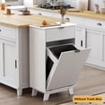 thumbnail image 4 of FANRAL Single Tilt Out Laundry Hamper Cabinet,10 Gallon Wooden Hidden Storage Cabinet,Fluted Trash Can for Bathroom Kitchen Living Room,White Laundry Basket Cabinet, 4 of 9