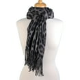 thumbnail image 4 of Scarfand's Lightweight Metallic Leopard Print Scarf Wrap Shawl (Gray), 4 of 4