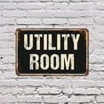 thumbnail image 5 of Utility Room Street 7 Inch x 10 Inch Novelty Aluminum Metal Sign Tools Towels Tidy Durable Weatherproof UV Protected Perfect for Mud Rooms Basements Garages Fun Gift for Homeowners, 5 of 6