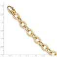 thumbnail image 3 of Real 14kt Yellow Gold Polished Fancy Oval Link Chain ; 8.5 inch; Lobster (Fancy) Clasp; for Adults and Teens; for Women and Men, 3 of 3