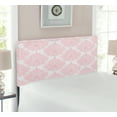 thumbnail image 2 of Damask Headboard, Damask Pattern Royal Motif Pink Floral Design Victorian Fashioned Print, Upholstered Decorative Metal Bed Headboard with Memory Foam, Twin Size, White Pink, by Ambesonne, 2 of 4