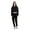 Black, variant on Women’s 2pc Cropped Super Soft Athleisure Hooded Sweatsuit