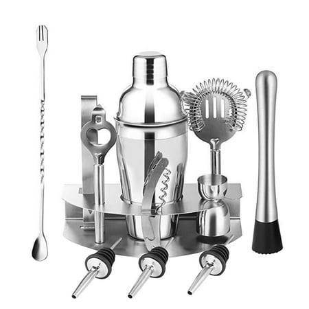 

12PCS Stainless Steel Cocktail Shaker Professional Bartender Tools Drink Mixer Kit for Bar Restaurant Cocktail Shaker Bar Accessories Mixer 550ML