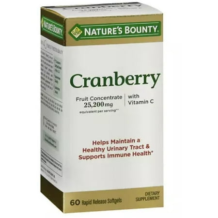 - Nature's Bounty Cranberry Dietary Supplement 60 Soft Gels