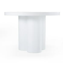Modrest Bruni - Modern White Concrete Round Dining Table