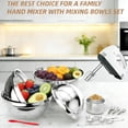 thumbnail image 4 of 7-Speed Electric Hand Mixer, 4 Large Mixing Bowls Set, Handheld Mixers with Whisks Beater, Stainless Steel Metal Nesting Bowl Measuring Cups Spoons Kitchen Cake Blender for Baking Supplies, 4 of 5