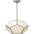 thumbnail image 6 of Progress Lighting Latham 3-Light Semi-Flush Mount, Brushed Nickel, White Art Glass., 6 of 13