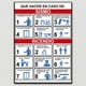 thumbnail image 2 of Señal de seguridad: "Que hacer en caso de sismos e incendios", rojo, azul y negro. Plástico estireno calibre 40, interior y exterior, 32 x 25 cm. Señalamiento, Cartel, Letrero cuadrado, Señalización., 2 of 5