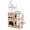 C-Beige, variant on Pefilos 49" Cat Condo for Multiple Cats Wood Cat Tree Modern Cat Tower Kitten Large Space Capsule Nest Cat Bed, Beige