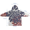 thumbnail image 7 of Red and Blue Pioneer Flower Pattern Blanket Hoodies for Kids 6-13YR Oversize Wearable Blanket Hoodies for Boys Girls Teens, 7 of 7