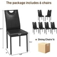 thumbnail image 2 of ChVans 6 Pcs Black Upholstered PU Dining Chairs, Modern PU Leather Chairs Set with Metal Leg & High Back, Matte Dining Chairs With Curved Backrest for Kitchen, Living, Dining Room(Black-6 pcs), 2 of 5