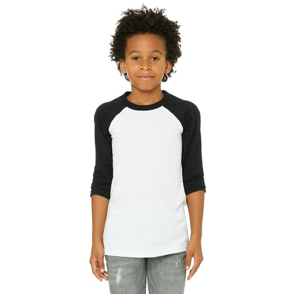 Bella Canvas Youth 3/4-Sleeve Baseball T-Shirt - 3200Y