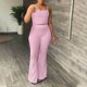 thumbnail image 2 of Mujeres Casual Verano Cuello Redondo Sin Mangas Tops Y Pantalones Largos Conjunto De Dos Piezas Traje Wmkox8yi bvn3601, 2 of 9