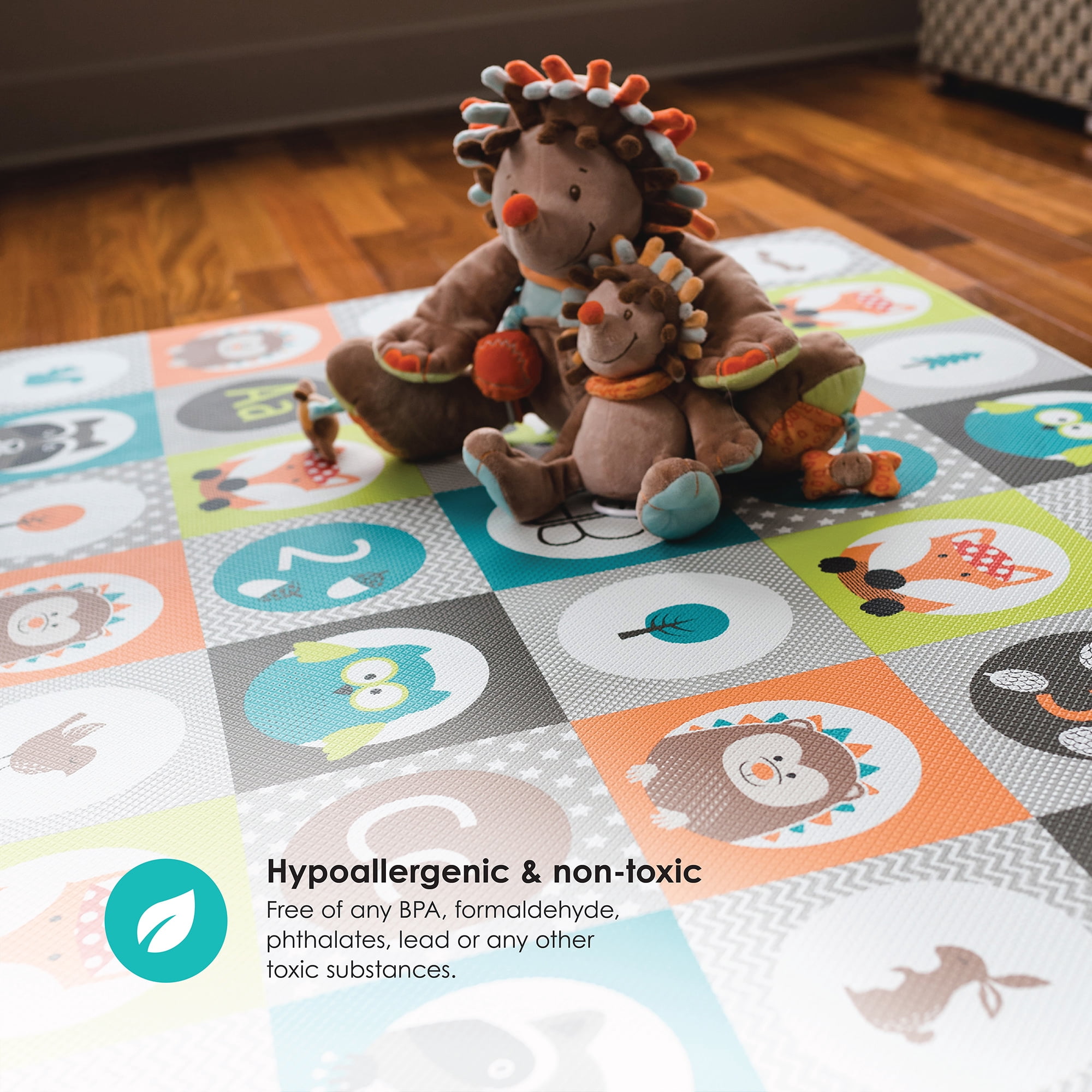 bbluv Multi - Reversible and Safe Playmat - Waterproof, easy to clean with enviromental friendly material and no chemicals