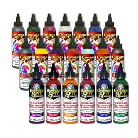 Cone 6 Glazes - Unicorn SPiT Paint Gel Stain and Glaze in One (20 Paint Complete Collection)
