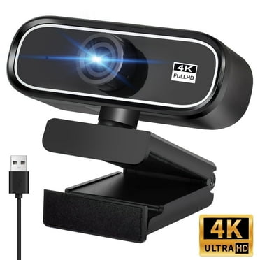 RONY 4K Webcam with Auto Light Correction: Web Camera with Noise-Canceling Mic - Plug and Play USB Computer Camera Compatible with Windows 10/8/7, Vista/7/8/10, Mac OS, Android and Linux.
