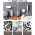 thumbnail image 3 of nipocaio Transparent Cable Clips, Strong Self Adhesive Cable Storage Wire Holder, Durable Plastic Cord Management Organizer Clamps for Home and Office, 3 of 3