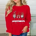 thumbnail image 2 of MIUOWANP Christmas Tops Clearance Christmas Fashion Women's Casual Long Sleeve Printed Ladies Sweatshirts Tops, 2 of 5