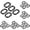 Black 6PCS, variant on 1 Inch Compact Carabiner Clip, Lightweight Aluminum Hook for Keychains and Gear, Durable EDC Carabiner