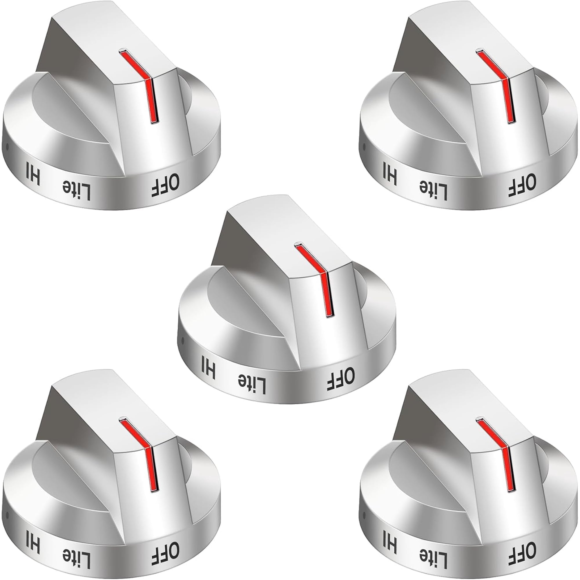DG94-03500A/Z for Samsung Gas Stove Knob Replacement, DG94-03500U DG94-03500A DG94-04396A Range Oven Knobs, Compatible with NX60T8111SS NX60T8311SS NX60T8711SS Etc, 5 Pack