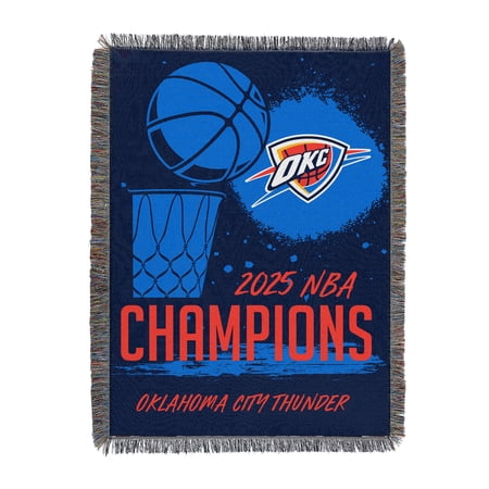 The Northwest Group Oklahoma City Thunder 2025 NBA Finals Champions 48 x 60 Tapestry Throw Blanket