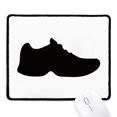 thumbnail image 1 of Men's Black Sports Shoes Outline Pattern Mousepad Stitched Edge Mat Rubber Gang Pad, 1 of 2