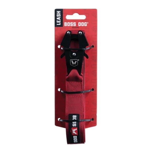 Boss Dog Tactical Leash, Red, 4 FT