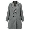 thumbnail image 2 of Chiccall Women Winter Wool Coat Notch Lapel Mid Long Peacoat, 2 of 8