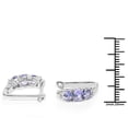 thumbnail image 3 of Malaika QE1167TANWT-SSR 1.52 Carat Genuine Tanzanite & White Topaz 0.925 Sterling Silver Earrings, 3 of 3