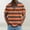#Orange, variant on DPTALR Men's Stripe Gradient Print Casual Short Sleeve Shirt,Blue,Big Men's,Tall Men's L,Young Men's T-shirt