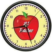 SignMission CL-TEACHER Teacher Wall Clock - School Elementary Classroom Day Gift