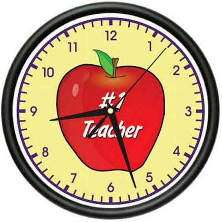 SignMission CL-TEACHER Teacher Wall Clock - School Elementary Classroom Day Gift