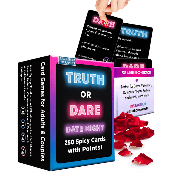 Truth Or Dare Date Night Couples Card Game – Fun & Flirty Card Game for Adults