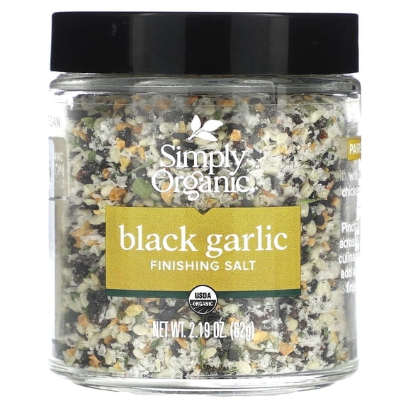 Simply Organic Black Garlic Finishing Salt, 2.19 oz