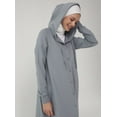 thumbnail image 4 of Hood Detailed Snap Fastener Sports Topcoat- Gray Blue - Benin, 4 of 8