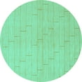 thumbnail image 1 of Ahgly Company Indoor Round Solid Turquoise Blue Modern Area Rugs, 5' Round, 1 of 4