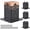 B-4Pcs, variant on Decorative 4x4 Post Base, 4x4 Post Bracket (Inner Size 3.6" x 3.6"), Black Powder Coated Deck Railing Bracket, 4x4 Brackets for Wood Posts, Deck Post Support