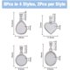 thumbnail image 2 of Juego de 8 dijes de conchas de agua dulce naturales en 4 estilos diferentes. Colgantes de conchas planas redondas, en forma de lágrima, corazón y óvalo con cierre de latón., 2 of 7