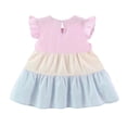 thumbnail image 2 of HUANBAI Children's Dress With Floral Flying Sleeves Summer Sweet Dress For Toddlers 1 4 Years Athletic Skirts 1 Years, 2 of 9