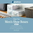 thumbnail image 5 of Whitmor Clear Vue Men's Shoe Box - Set of 3 - Clear PVC, 5 of 7