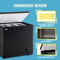 thumbnail image 5 of WANAI 165L Chest Freezer Small Deep Freeze with 7 Gears Temp Control & 3 Baskets for Office Dorm Kitchen Black, 5 of 9